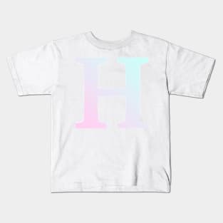 The Letter H Cool Colors Design Kids T-Shirt